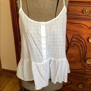 Lightweight peplum tank top